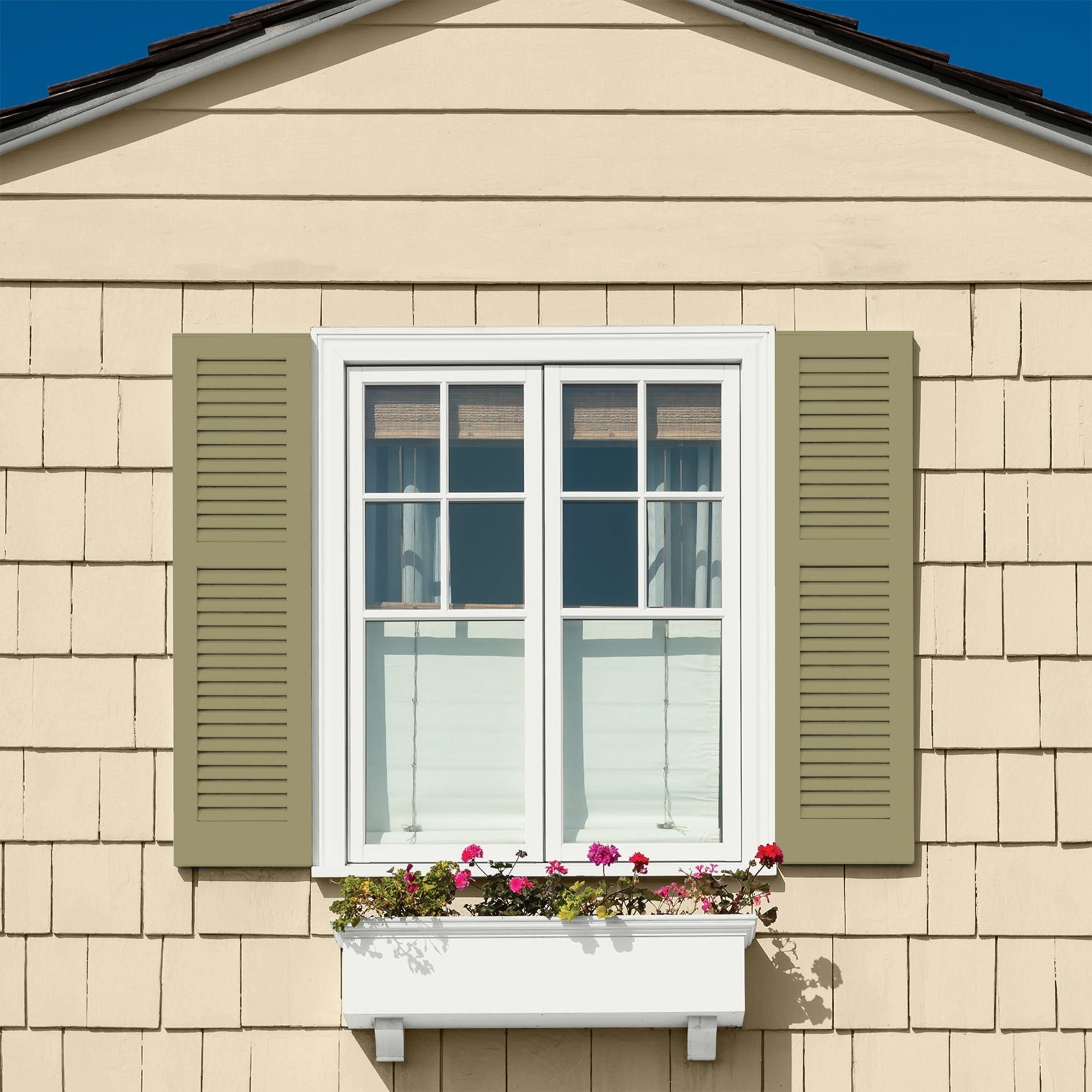 Glidden HEP Sweet Annie / Green Satin Exterior Paint with Primer, 1 Gallon
