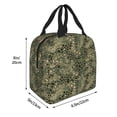 thumbnail image 2 of Rocae Green Snake Skin for Insulated Lunch Bag for Women Men,Large Lunch Box for Work School Picnic Hiking Daytrip, 2 of 5
