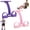 Pink + Purple, variant on Multifunction Elastic Yoga Resistance Band with Handle,Pedal Resistance Band for Foot Pedal Pull,Back Stretch,Tube Exercise Bands with Handles Foot Pedals for Full Body Workout