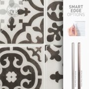 Smart Tiles Peel and Stick Backsplash, 5 Adhesive Tiles, Vintage Grey, 9x9