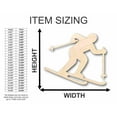 thumbnail image 2 of Unfinished Wood Skier Shape - Winter Olympics - Craft - up to 24" DIY 46" / 3/4", 2 of 3