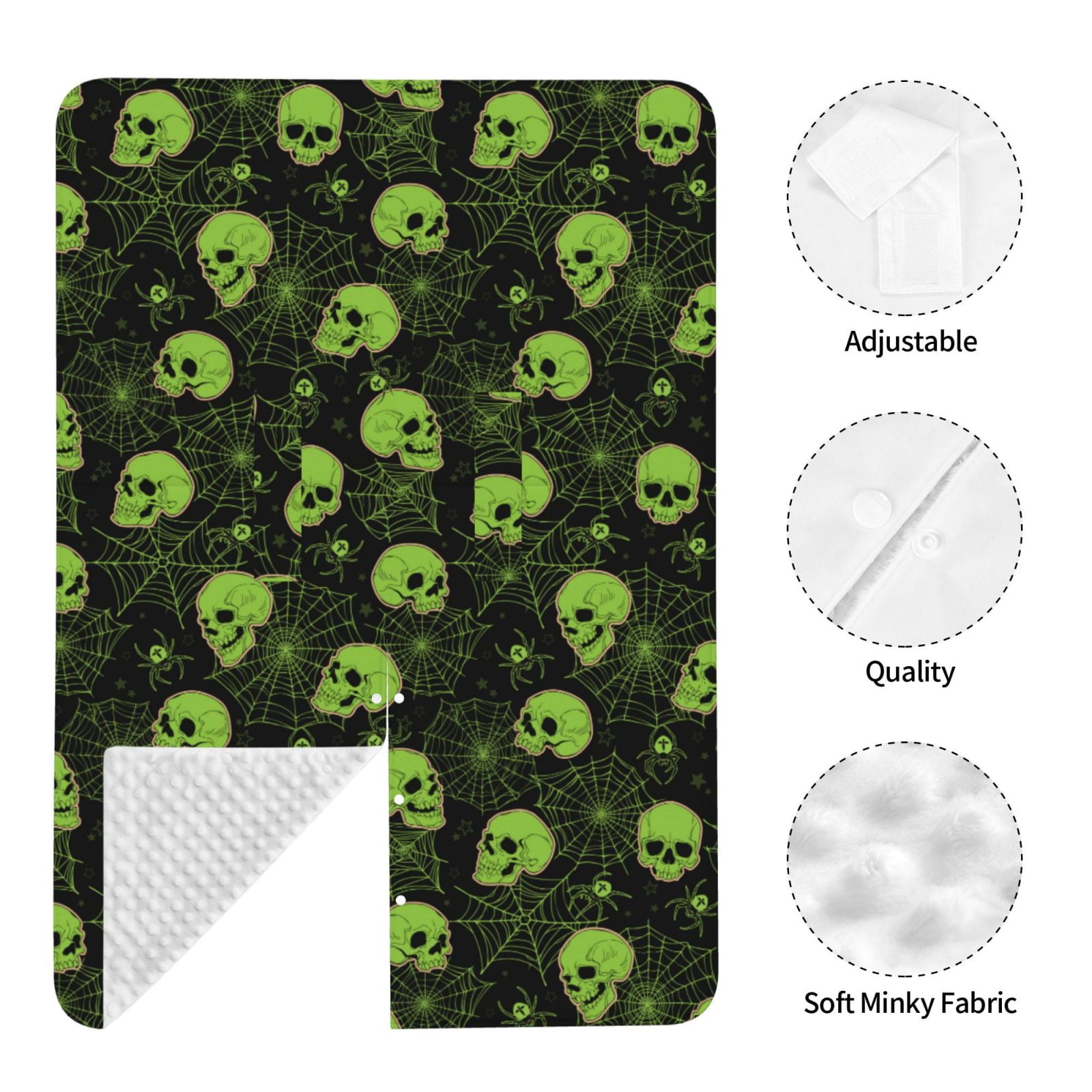 Naloa Skulls And Cobwebs Baby Car Seat Cover, Breathable Baby Carrier Cover, Multiuse Baby Carrier Cover & Nursing Breastfeeding Cover