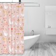 thumbnail image 2 of Shower Curtain, Bohemian Cute Duck Flower Waterproof Fabric Plastic Shower Curtain, Drying Fast Bathroom Curtain with 9 Buttonholes, Ruffle Shower Curtain 60x72in, 2 of 8
