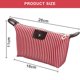 thumbnail image 2 of Waterproof nylon toilet bag for skin care products, simple suitcase, laundry, striped Jiaozi cosmetic bag red, 2 of 4