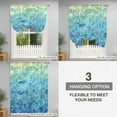 thumbnail image 5 of Turquoise Blue Teal Tie Up Curtain Valance for Window,Adjustable Rod Pocket Window Curtains Shades,Chic Stained Glass Texture Aesthetic Light Filtering Valance Drapes for Living Room Bedroom 42"x54", 5 of 9