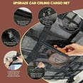 thumbnail image 5 of Double-Layer Car Ceiling Cargo Net Pocket, Roof Storage Organizer, Mesh Travel Storage for SUV and Truck, Camping, Long Road Trip, Easy Installation and Large Capacity, 5 of 9