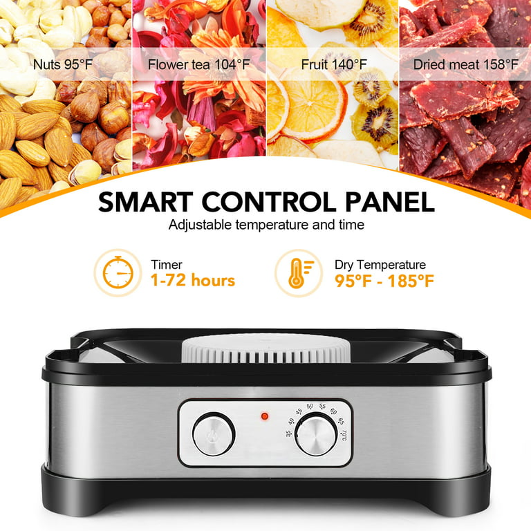 Qhomic 8 Layers Food Dehydrator, Electric Digital Food Dehydrator Machine  for Jerky, Fruit, Vegetables & Nuts, Vegetable Dryer with Timer and  Temperature Control with LCD Display Screen 