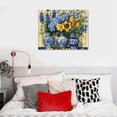 thumbnail image 5 of PIKWEEK Farmhouse Floral Bathroom Decor Wall Art Rustic Flower Tulips Hydrangea Butterfly Blue Yellow Pictures Wall Decor Relax Soak Unwind Sign Canvas Painting Prints Artwork Framed for Bathroom, 5 of 5