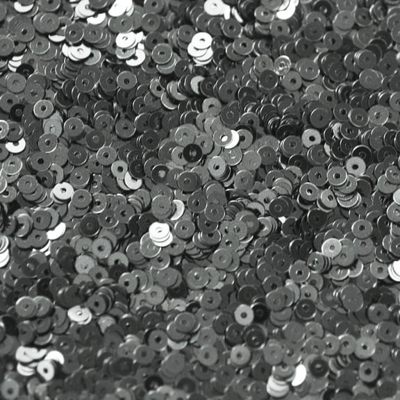 Hematite Gray Gunmetal Sequins 3mm Shiny Metallic Made in USA
