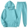 thumbnail image 6 of Hoodie Sweatsuit Set for Boys Girls 2 Piece Hooded Sweatshirt Jogger Sweatpants Tracksuit Kids Athletic Solid Outfits, 6 of 6