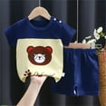 thumbnail image 5 of Child Baby Boy Clothes New Children's Short Sleeve Set Cotton Boys Girls Summer Clothes T Shirt Shorts Children's Clothes Soft Comfort Playwear Set, 5 of 7