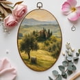 thumbnail image 7 of Canvas Wall Art Val d Orcia Tuscany Italy Oval Framed Canvas Prints Vintage Wall Hanging Decor for Home Bathroom Decorations Gift for Mom Women 8.6"x11.4", 7 of 7