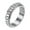Silver, variant on Unisex Stainless Steel Classic Hip Hop 6MM Plain Thin Stackable Square Grid Rotatable Fidget Ring Lucky Anxiety Relieve Band Black Size 12