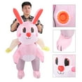 thumbnail image 1 of Inflatable Bunny Costume, Blow Up Bunny Suit Rapid Inflation Polyester  for Party, 1 of 7