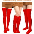thumbnail image 2 of QIANJIA Women Thigh High Socks Extra Long Cotton Knit Warm Thick Tall Long Boot Stockings Leg Warmers, 2 of 6