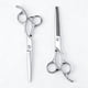 thumbnail image 1 of Kit de 2 Piezas de Tijeras para Cortar Cabello y Tijeras Desbastadoras Profesionales - Tijeras de Peluquería con Filo de Navaja para Texturizar, de Acero Inoxidable, 6 Pulgadas, Color Plata, 1 of 13