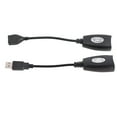 thumbnail image 2 of Ccdes Tihebeyan Adaptador de extensi?§?n, USB2.0 RJ45 Adaptador de extensi?§?n sobre Cat5 / RJ45 / Cat6 Ethernet USB Kit de extensi?§?n /, 2 of 8