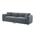 thumbnail image 5 of Kevinplus 88.58" Sofa, Comfy Sofa Couch with Extra Deep Seats, Modern Sofa Bread-Like Sofa with 2 Pillows and Metal Feet with Anti-Skid Pads, DARK GREY., 5 of 8