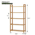Magshion Bamboo Shelving Unit, 5 Tiers, Multifunctional Storage Racks ...