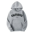 thumbnail image 4 of Vedolay Mens Zip Up Hoodie 2023 Quarter Zip Hoodie Sweater Teen Girls Fall Y2k Clothes Gray,L, 4 of 5
