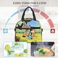 thumbnail image 4 of Kowoue Bluey Pattern Insulated Lunch Bag with Detachable Shoulder Strap - Portable Water-Resistant & Durable, Perfect for Work, School, and Picnic, 4 of 7