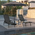 thumbnail image 4 of Flash Furniture Brazos Set of 2 Adjustable Chaise Lounge Chairs with Arms, All-Weather Outdoor Five-Position Recliners, Black/Black, 4 of 13