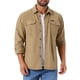 thumbnail image 5 of INSPIRAR CHIC Camisas de trabajo informales para hombres de manga larga con botones, bolsillos, para pesca y senderismo, talla XL, color caqui, 5 of 6
