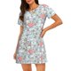 thumbnail image 1 of Fotbe Cute Rabbit And Heart Bata de Dormir para Mujer con Estampado, Camisón de Algodón de Manga Corta, Ropa de Dormir Casual, 1 of 6