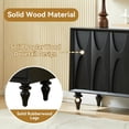 thumbnail image 5 of LKTART 63" Walnut Wood Sideboard Buffet Cabinet with Storage, Kitchen Credenza Accent Console Table with Roman Legs, Ash Veneer Dovetail Trim, 5 of 9