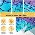 thumbnail image 5 of 3 Pack Mermaid Scales Tablecloth 87x51 in, Mermaid Party Plastic Table Cover for Birthday Under The Sea Princess Mermaid Party Supplies Decor, 5 of 7