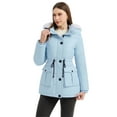 thumbnail image 5 of Wantdo Women's Puffer Jacket Quilted Winter Coat with Breathable Lining Warm Hooded Parka Jacket Light Blue M, 5 of 13