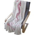 thumbnail image 4 of Manta de fénix, mística con dragón y pájaro mitológico, acuarela china, pieza decorativa de franela polar, funda de sofá suave para adultos, 60" x 80", rosa, blanco, 4 of 7