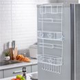 thumbnail image 2 of Multi-functional Refrigerator Storage Rack Fridge Side Shelf Multi-Layer Sidewall Holder Kitchen Supplies Organizer Household Hanging Hook Folding Fridge Storage W/Suction Cups, 2 of 8