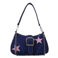 thumbnail image 1 of 6664 Bolso Mujer Cruzado Un Hombro Con Cadena Dulce Y Genial Y2k (azul) Azul, 1 of 9