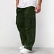 thumbnail image 2 of Pantalones cargo de verano para hombre: pantalones de trabajo holgados, ligeros, con cintura elástica y múltiples bolsillos, corte regular para actividades al aire libre, trabajo y ocio, poliéster, 2 of 8