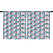 Blackout Kids Curtains,Blue Red Checkered Pattern Childrens Insulated Curtains Set Of 2,Bedroom Essentials,Toddler Room Decor 52"x63"