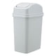thumbnail image 1 of QTBIUQ - Botes de basura para el hogar, para sala de estar, cocina, gruesos, con tapa a presión, de plástico de gran capacidad, 6 l, color azul claro, 1 of 2