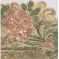 thumbnail image 1 of Fleurs Rouges Vintage Peinture de Bordure de Papier Peint Floral par Conception, Rouleau 15' x 9,5'', 1 of 3