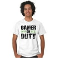thumbnail image 3 of Gamer On Duty Video Games Nerdy Geeky Men's Graphic T Shirt Tees Brisco Brands L, 3 of 5