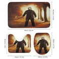thumbnail image 3 of Horror 4-Piece Movie Shower Curtain Sets Bathroom Decor Sets with Rug Toilet Lid Cover,Non-Slip Rug and Non-Slip U Shape Mat and 12 Hooks, 3 of 8