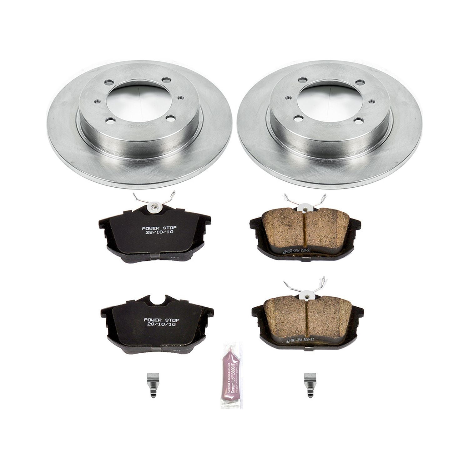 Power Stop Rear Stock Replacement Brake Pad and Rotor Kit KOE913