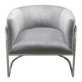 thumbnail image 2 of Kel 31 Inch Cantilever Accent Chair Gray Velvet Silver Stainless Steel, 2 of 6