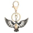 thumbnail image 1 of Cat Eye Stone Animal Eagle Keychain Fashion Alloy Retro Eagle Spreads Its Wings Pendant Commemorative Keychain Bag Decorative Charm Black Tw,Style I, 1 of 1
