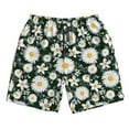 thumbnail image 4 of Bixox Men's White Daisies and Bee printing Casual Classic Fit Short Summer Beach Shorts, 4 of 6