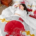 thumbnail image 4 of Castle Fairy Football Gamer Bedding Comforter Set,Sport Queen Bedding Sets, 4 of 8