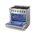 thumbnail image 3 of Thor Kitchen 36 Inch Professional Dual Fuel Range in Stainless Steel-HRD3606U, 3 of 3