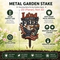 thumbnail image 4 of 4th of July Decoration Metal Yard Stake, 12" Outdoor Garden Decor Rustproof Metal Ornament for Patio Front Porch Flag Memorial Day Veterans Day Holiday Decorations, 4 of 8