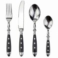 thumbnail image 1 of Elegant 4-Piece Stainless Steel Cutlery Set with Resin Rivet Handles for Home Dining Use, 1 of 1