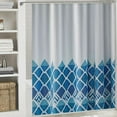 thumbnail image 6 of PRATYUS  Shower Curtain, Modern Geometric Shower Curtain Fabric Shower Curtain Water Resistant with Hooks for Bathroom Standard Size - Blue and White 36x72, 6 of 7