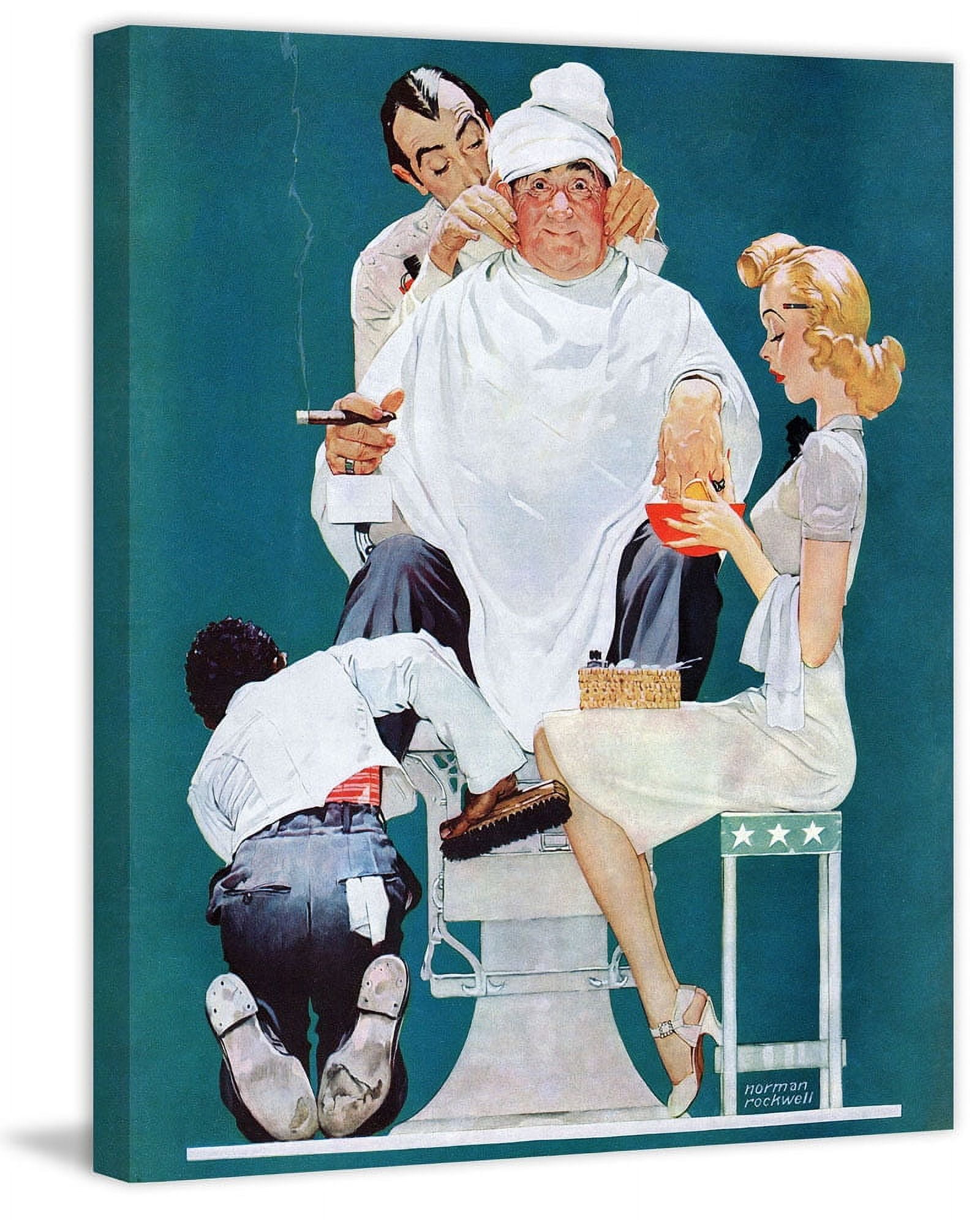 Marmont Hill "Full Treatment" by Norman Rockwell Painting Print on Canvas